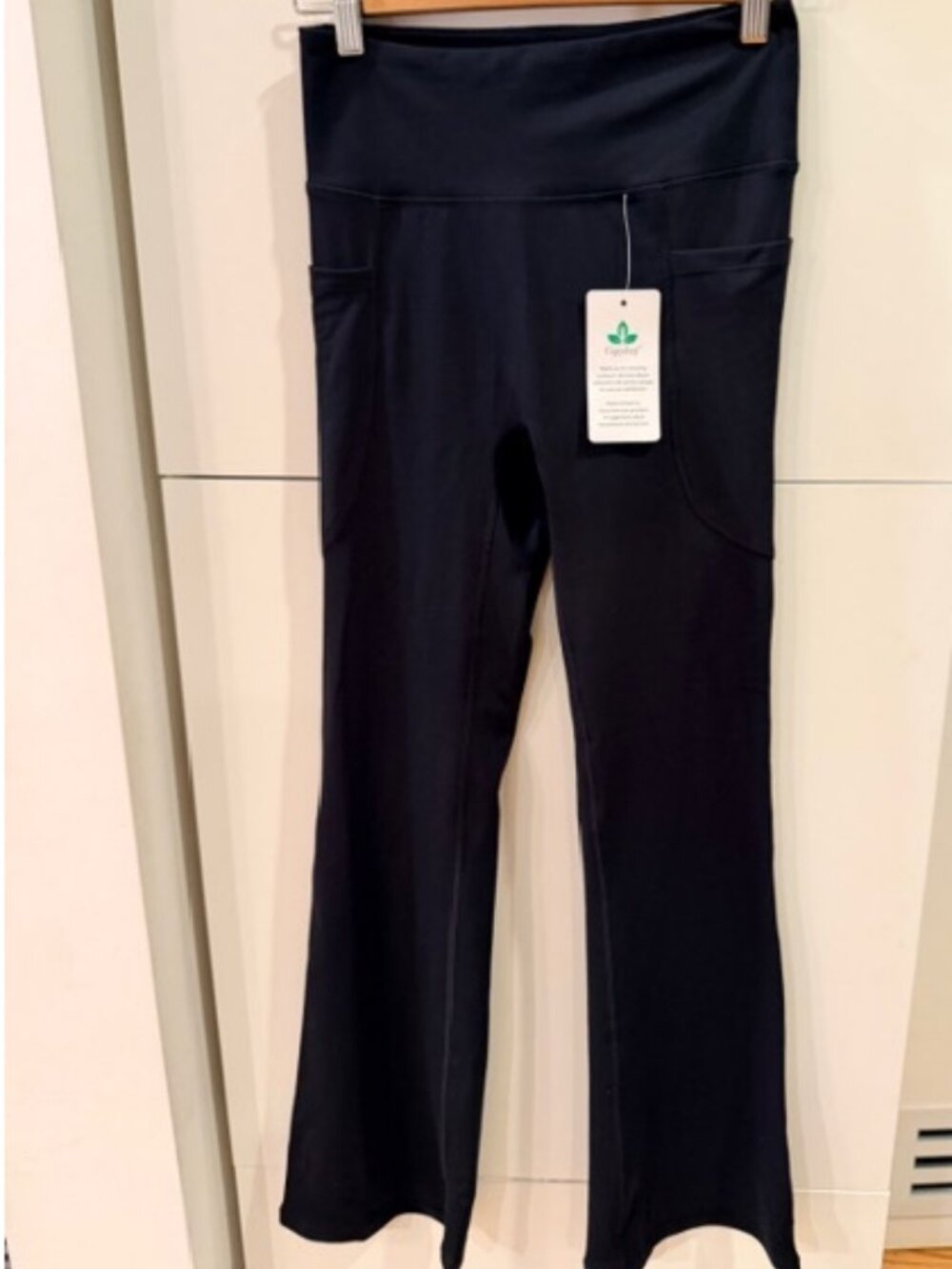 Copyleaf Flare Leggings Size XS – Black, High Waist, Pockets, NWT